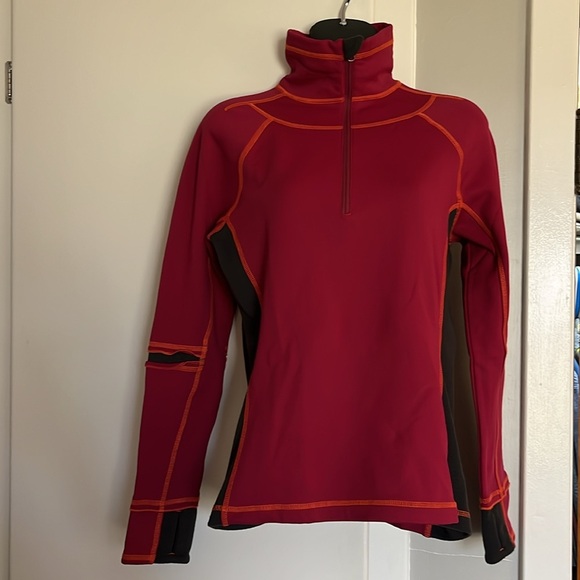 Title Nine 1/4 Zip Athletic Pullover Magenta Pink Long Sleeve Top Size S - Picture 9 of 10